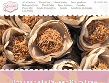 Tablet Screenshot of lapassionedoces.com.br